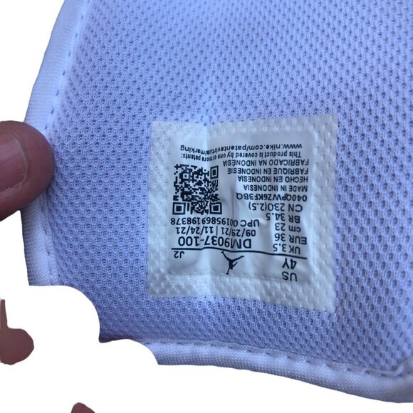 Nike Air Jordan 1 Low White Light Bordeaux Size 5.5 - Picture 6 of 9